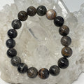 Black Sunstone 9-10mm Round Bracelet - WorldWideMinerals-beads
