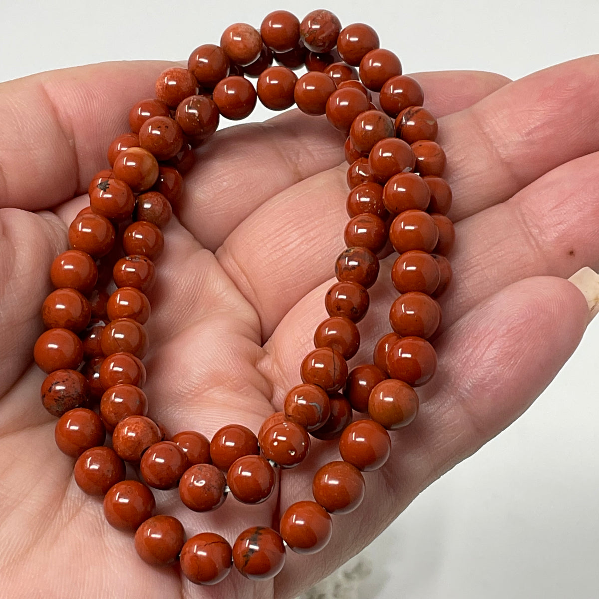 Red Jasper 6mm Round Bracelet