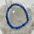 Blue Agate 6mm Round Bracelet - WorldWideMinerals-beads