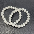 Selenite 8mm 2-Piece Round Bracelet Set - WorldWideMinerals-beads