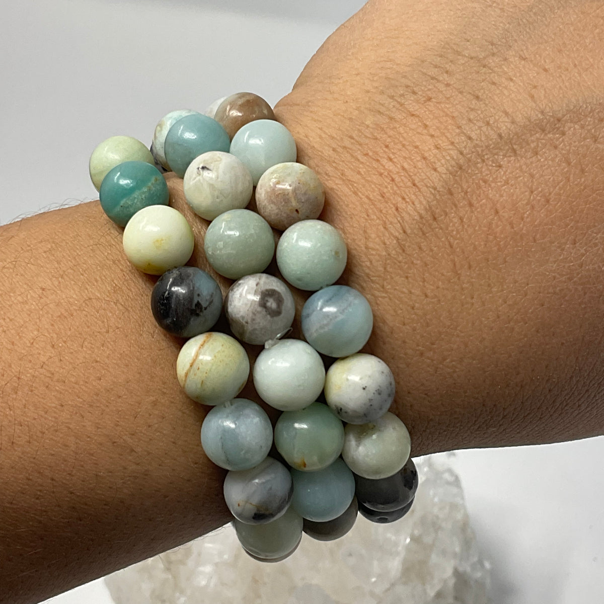 10MM Caribbean Calcite Round Bracelet