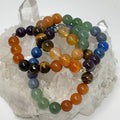 Chakra 10mm 3-Piece Round Bracelet Set - WorldWideMinerals-beads