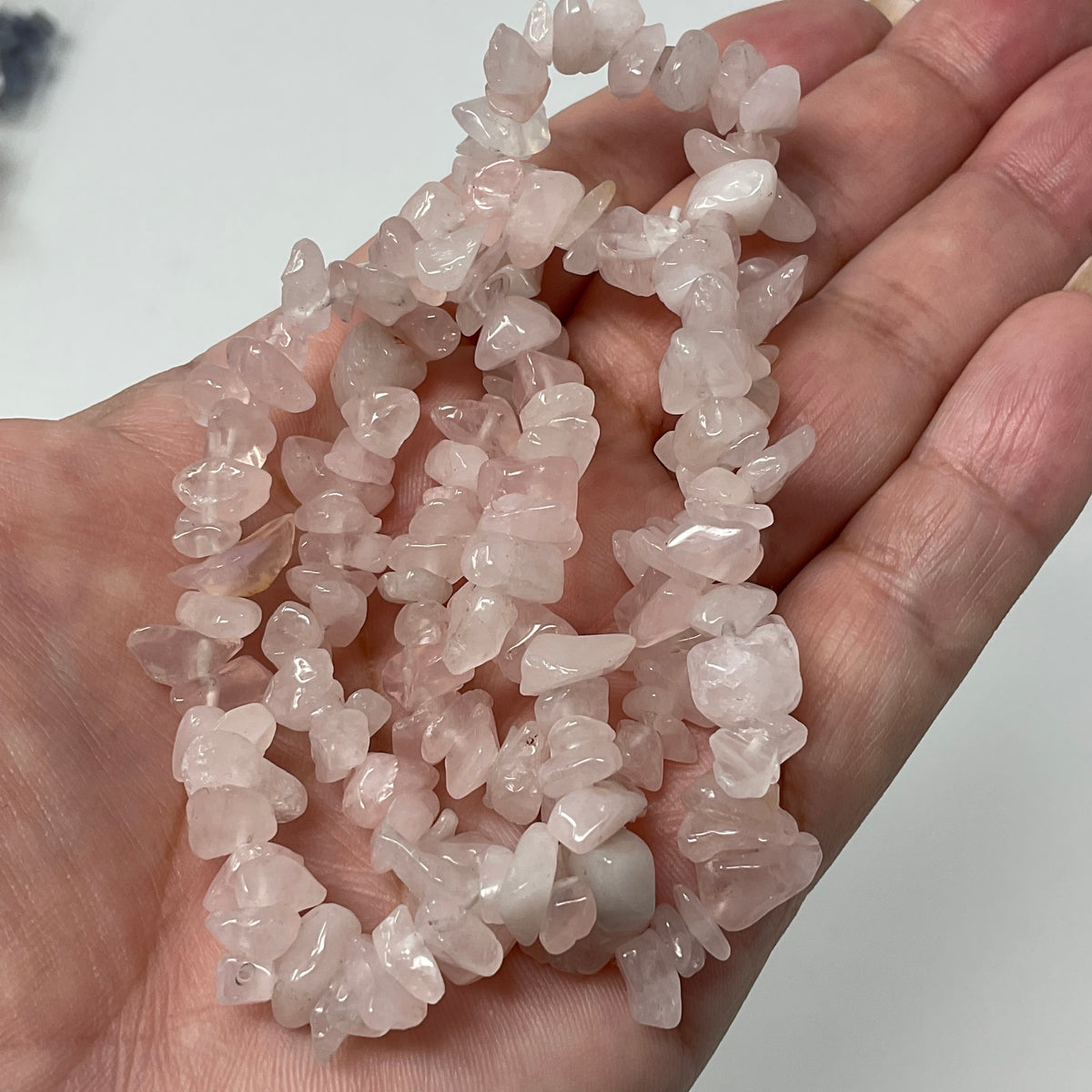 Rose Quartz Chip Bracelet