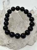Black Obsidian 10mm Round Bracelet - WorldWideMinerals-beads