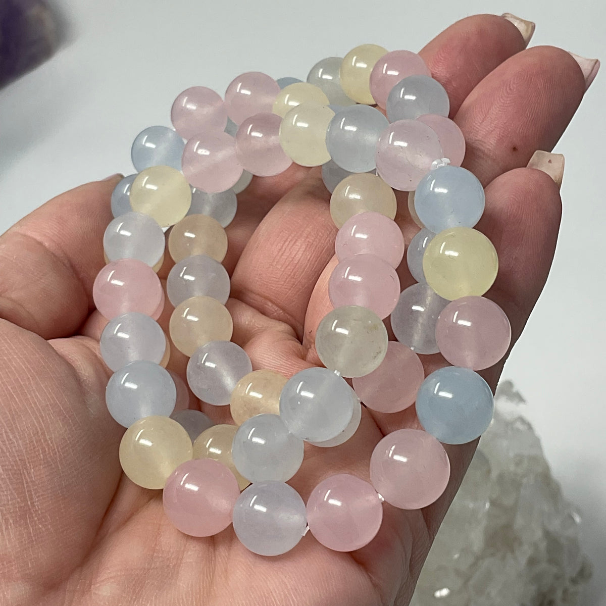 Cotton Candy Opalite 10mm Round Bracelet