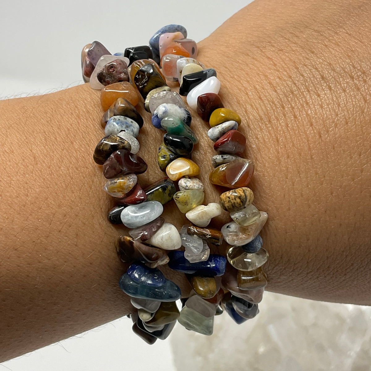 Multi-Stone Chip Bracelet