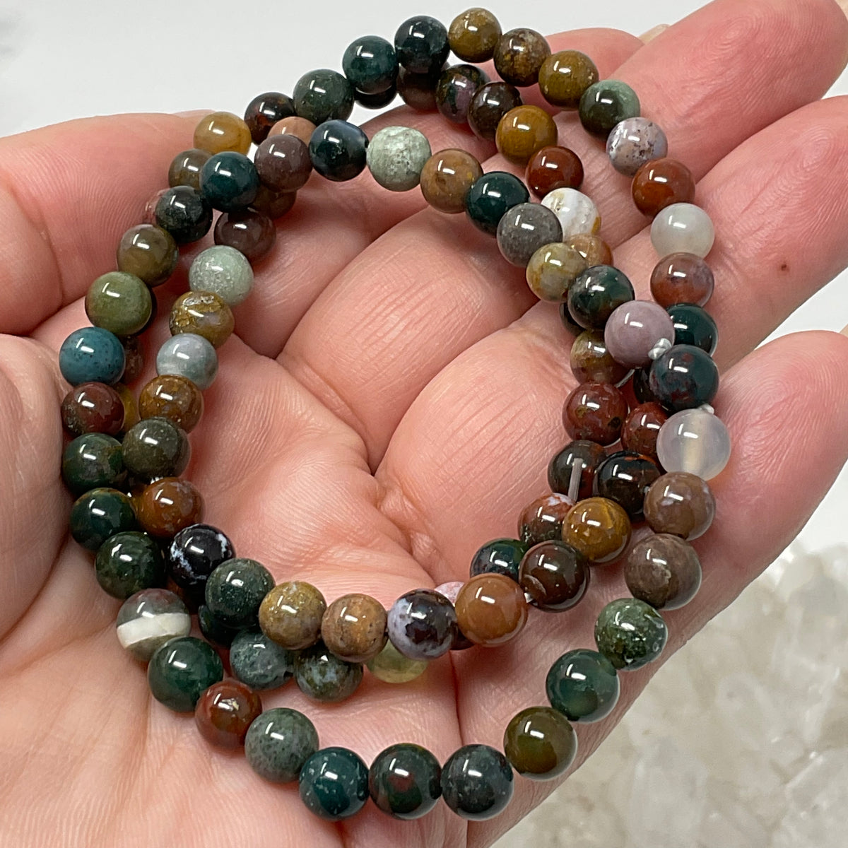 Fancy Jasper 6mm Round Bracelet