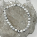 White Howlite 6mm Round Bracelet - WorldWideMinerals-beads