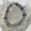 Fluorite 10mm Round Bracelet - WorldWideMinerals-beads